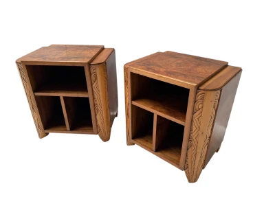 Two Art Deco Cabinets or Bed Side Tables, 1930s